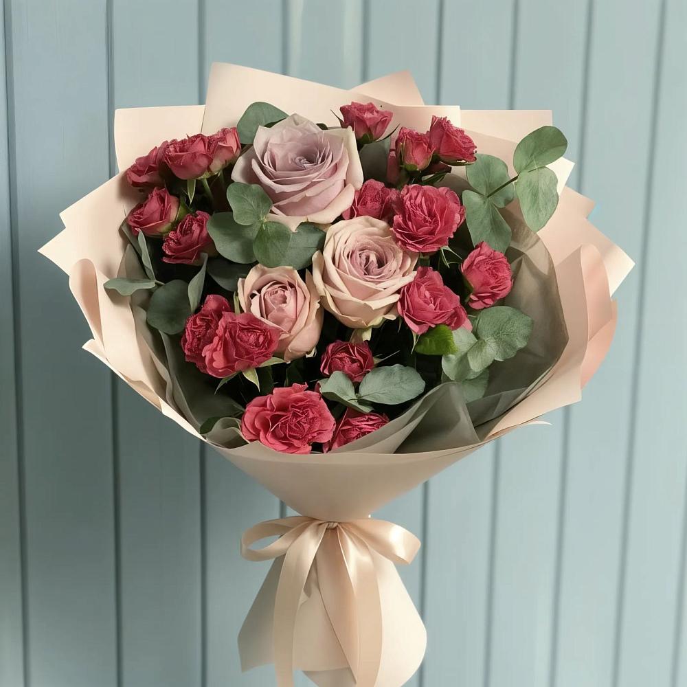 Букет цветов из: Гвоздики и Розы в Атепцево