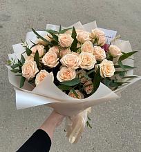 Букет Кремовые розы Латте в Атепцево