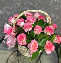 Цветочная композиция из Розы в корзине #REPLACE_PRED# Атепцево