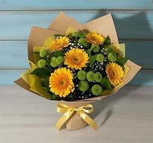 Букет цветов из:  Герберы и Хризантемы в Атепцево