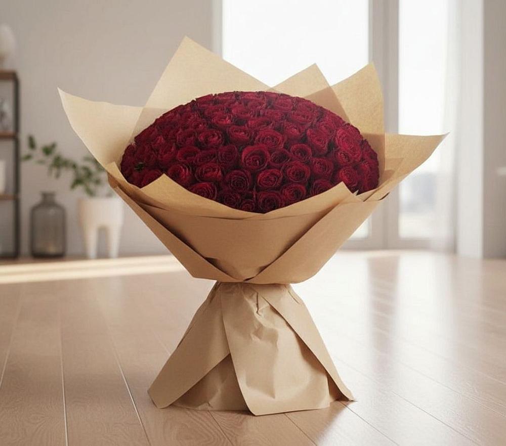 Букет 101 Красная роза в Атепцево