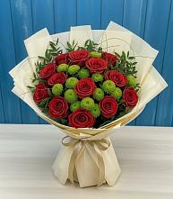 Букет цветов из:  Розы и Хризантемы в Атепцево