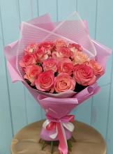 Букет 15 Розовых роз Равель в Атепцево