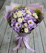 Букет цветов из:  Хризантемы и Розы в Атепцево